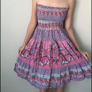 Rose&Blue Pink Apple Summer Floral Dress (Small)